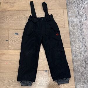 Children's Black Overalls with Adjustable Straps